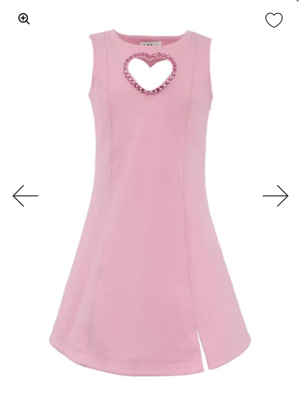 Crystal Heart Cutout Dress